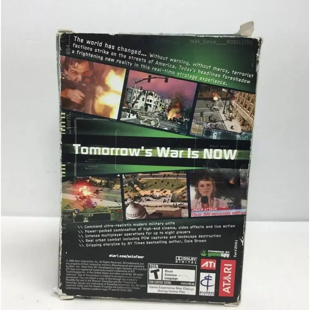 Atari ACT OF WAR Direct Action - Strategy Vintage Windows XP PC Game NEW in BOX!